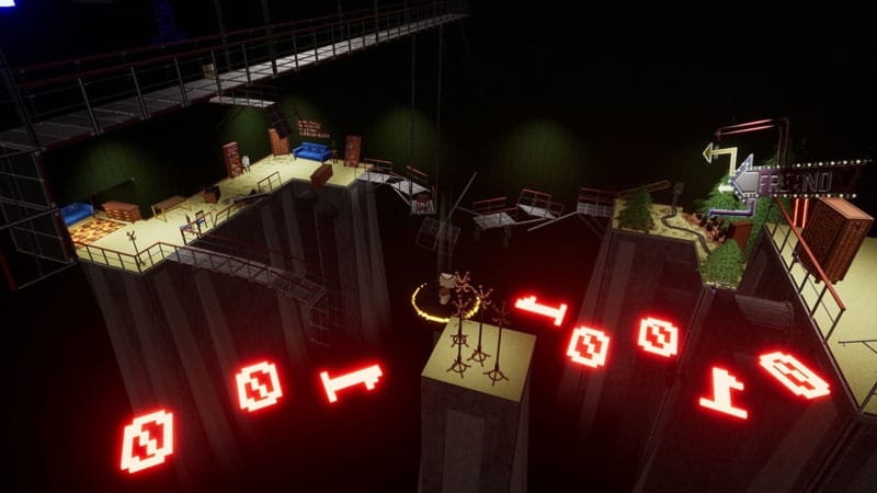 Corrupted 90s aesthetic world with sandbox exploration and virus character interactions in GlitchSPANKR