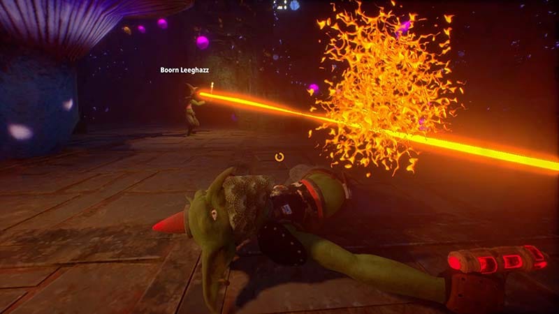 Co-op gameplay scene with multiple players coordinating digging and rail building