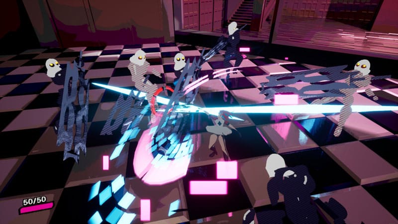 Daytime university gameplay scene focused on attending classes and progression