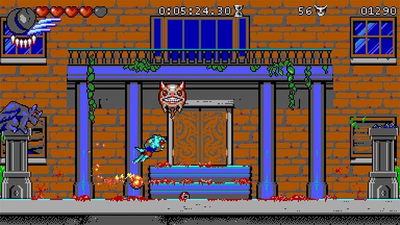 Gameplay scene from Haunted Lands featuring challenging platforming and enemy encounters.