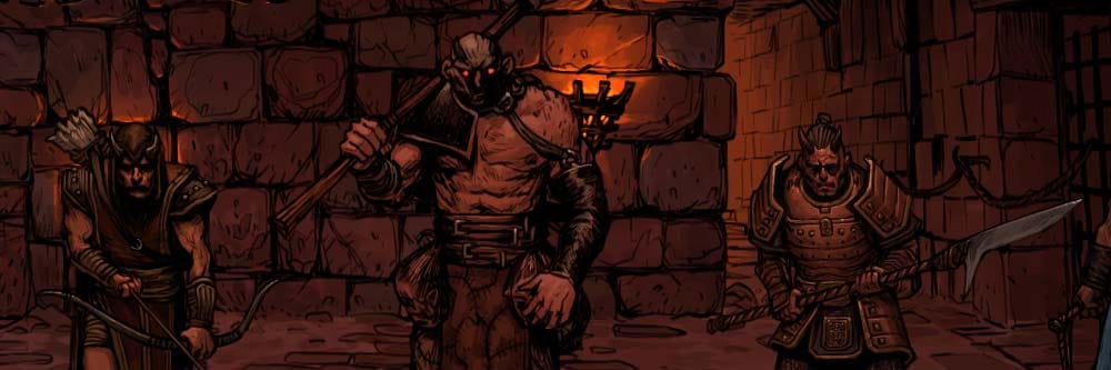 Wide banner featuring HellSlave II in a dark fantasy world facing divine judgment
