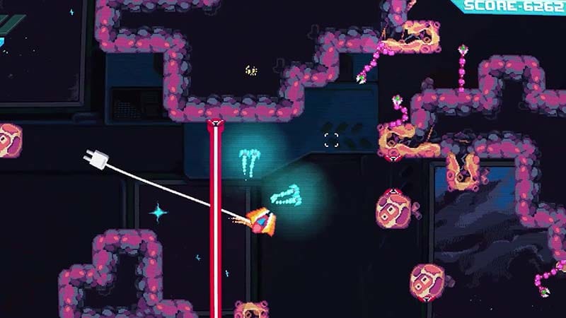 Procedural space sector navigation with hazards and enemy encounters