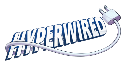 Official logo for Hyperwired showing the game title artwork