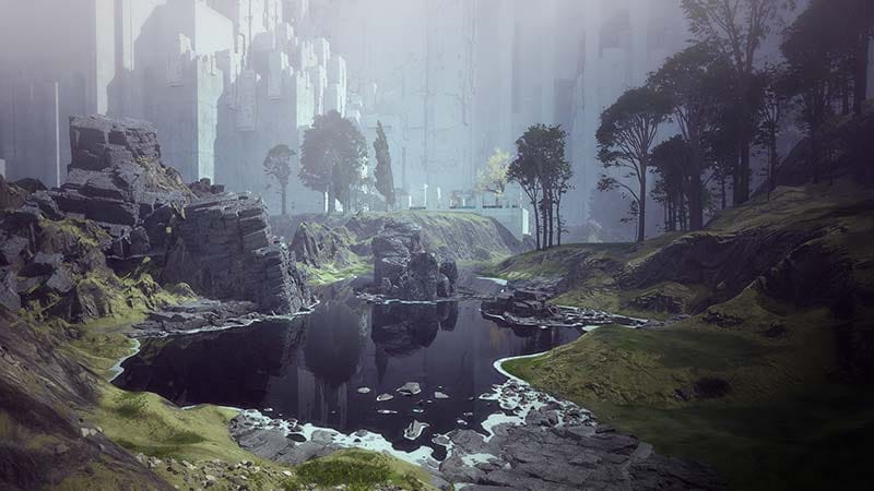 Dream transformation scene altering the structure of the surrounding environment