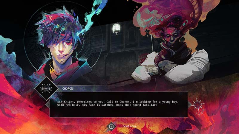 Atmospheric corridor scene with towering walls and psychedelic lighting effects