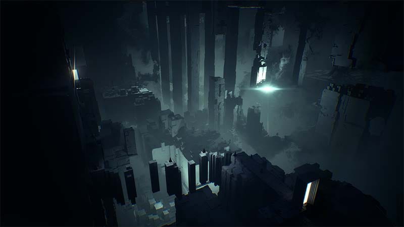 Early gameplay scene focused on first-person environmental puzzle exploration