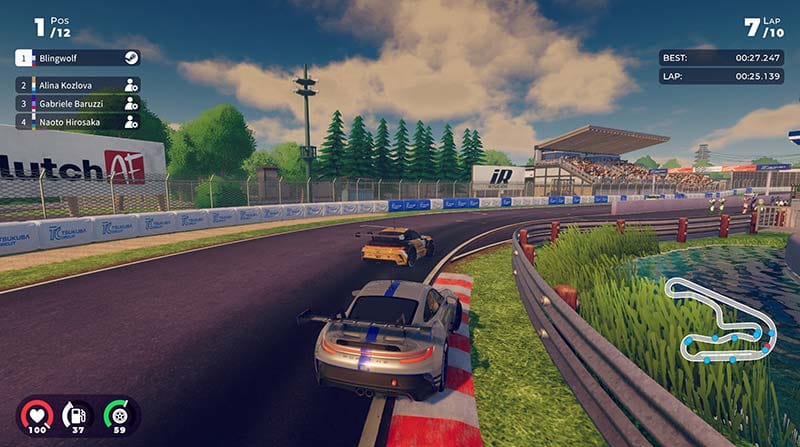 Licensed racing gameplay from iRacing Arcade by Original Fire Games.