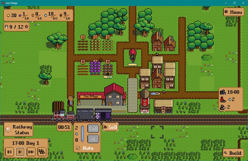 Gameplay moment showing resource production and trade preparation