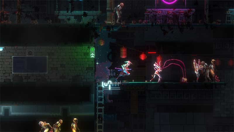 Dark cosmic horror environments in Katanaut emphasizing exploration.