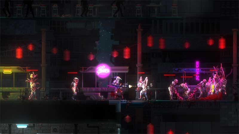 Unlocking new abilities and progression in Katanaut during a sector run.