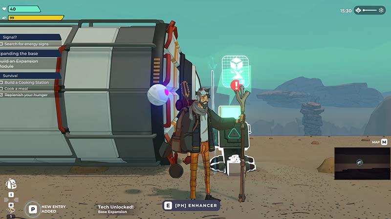 Base building and crafting system in Kentum by Tlön Industries and indienova