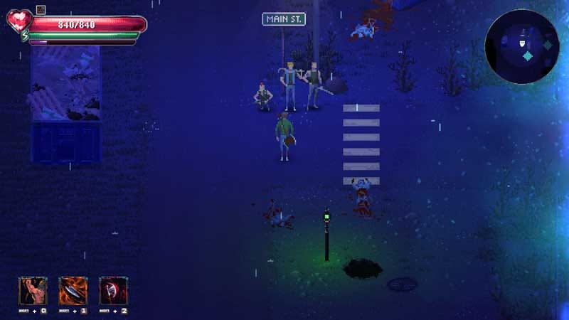 Hack-and-slash combat in Kingdom of Night indie RPG