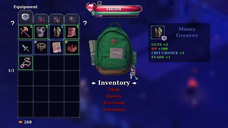 Loot and skill progression in Kingdom of Night RPG