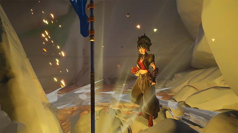 Action scene with abilities used during a team fight over an objective