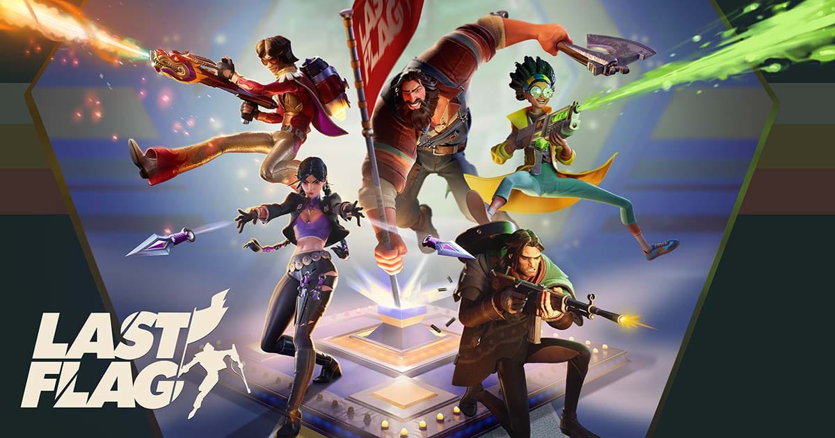 Promotional art showing contestants competing in a chaotic capture the flag showdown
