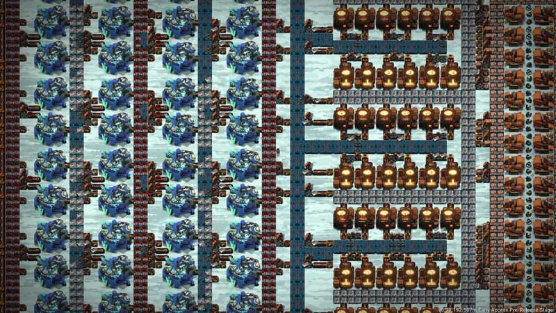 Resource and production statistics interface after factory expansion