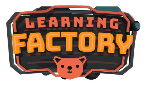 Learning Factory logo for a factory automation simulation game