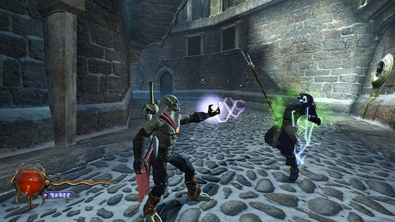 In-game gameplay scene from the dark fantasy world of the Legacy of Kain series.
