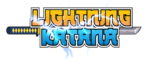 Lightning Katana title logo for fast-paced FPS hack and slash game