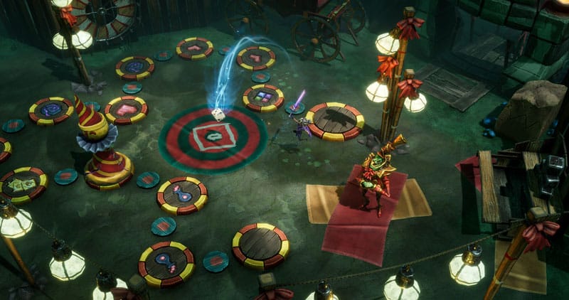 Gameplay screenshot of roguelite action combat and enemies in Lost in Random The Eternal Die