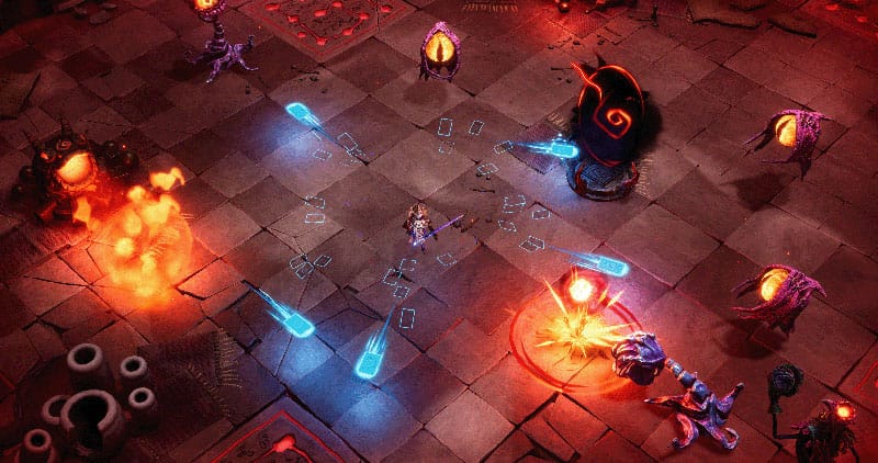 Gameplay screenshot displaying dark fantasy environments in Lost in Random The Eternal Die