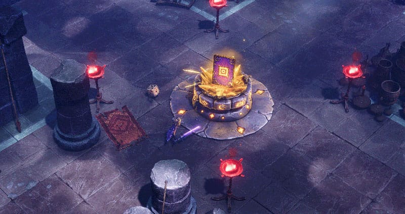 Gameplay screenshot of procedural dungeon encounters in Lost in Random The Eternal Die