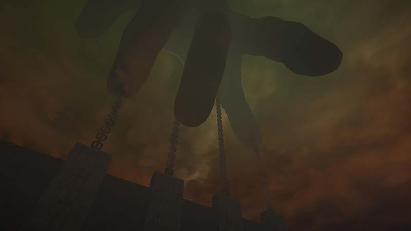 Mazebound exploration scene showing a character collecting materials in the maze