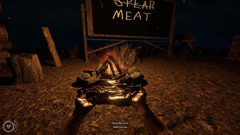 Mazebound gameplay view showing crafting tools and survival resources