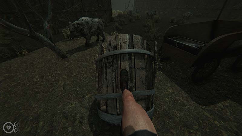 Mazebound gameplay scene showing item collection and environmental interaction