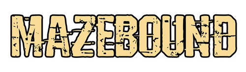 Mazebound logo featuring survival horror typography and maze exploration design