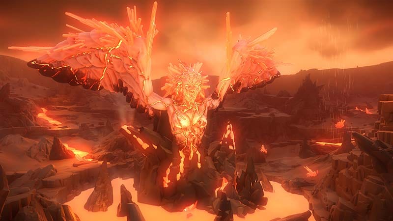 Open exploration across floating regions in a nonlinear atmospheric adventure world