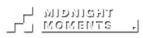 Midnight Moments logo representing a cyberpunk diorama-building game