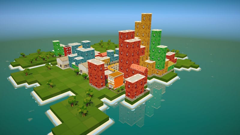 Environment view inspired by a real-world city with landmark features