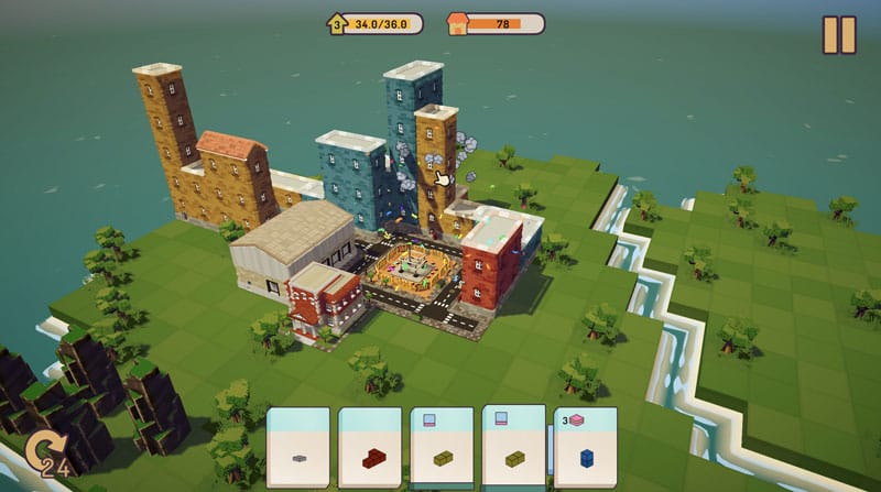 Square Stack challenge mode focused on shape placement strategy