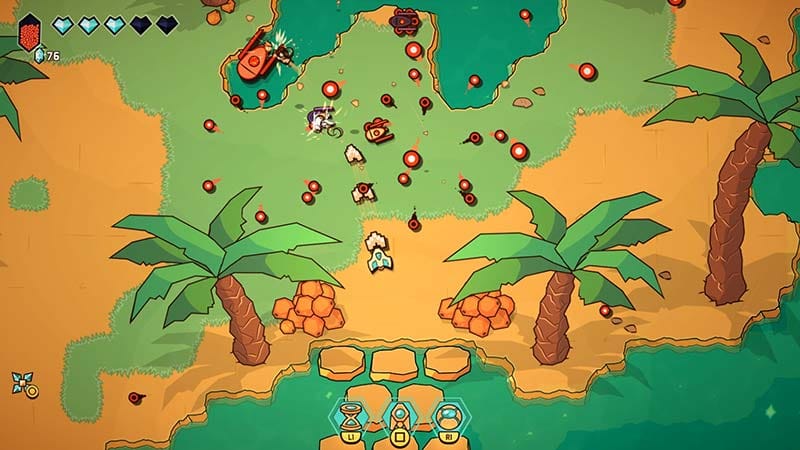 Exploration-focused gameplay environment from Minishoot' Adventures.