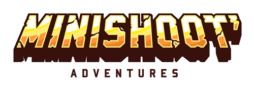 Official logo for Minishoot' Adventures, a twin-stick exploration game by SoulGame Studio and IndieArk.