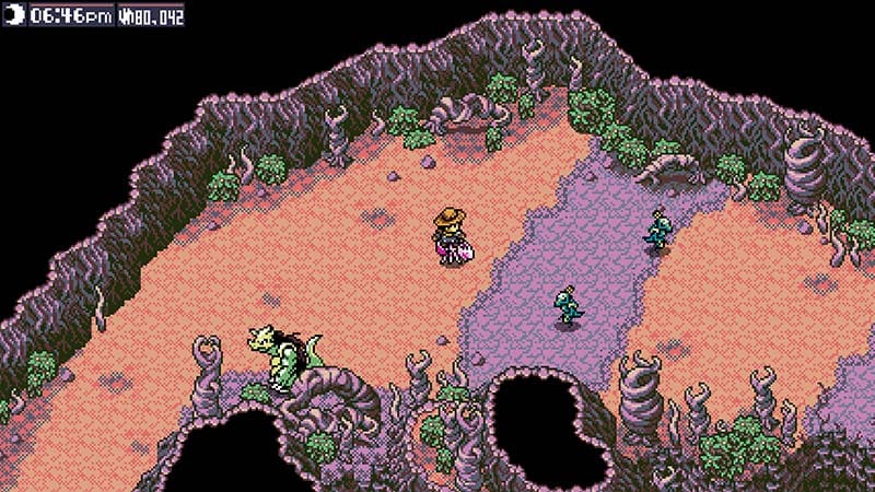 Combat scene with monsters using abilities in turn-based battle