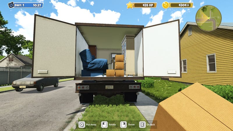 In-game view of Moving Simulator – physics and life sim elements in action.
