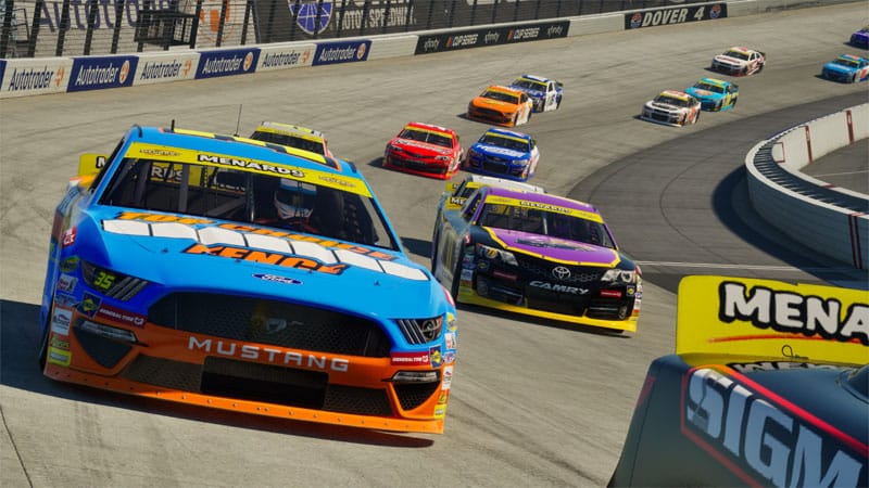 Authentic driving simulation on a 3D track