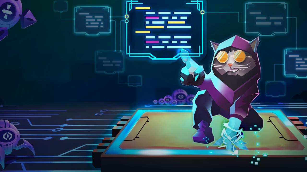 Net.Attack cyberpunk hacking environment background with digital systems and security layers