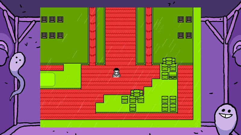 Gameplay image from OFF highlighting exploration, combat, and story elements.