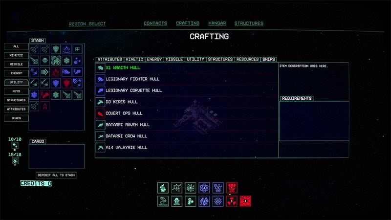 Gameplay scene showing top-down space combat with futuristic ships