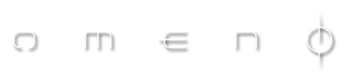 Omen logo representing a dark sci-fi space game