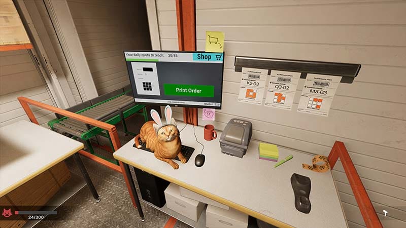Packing station interface where orders are prepared for shipment.