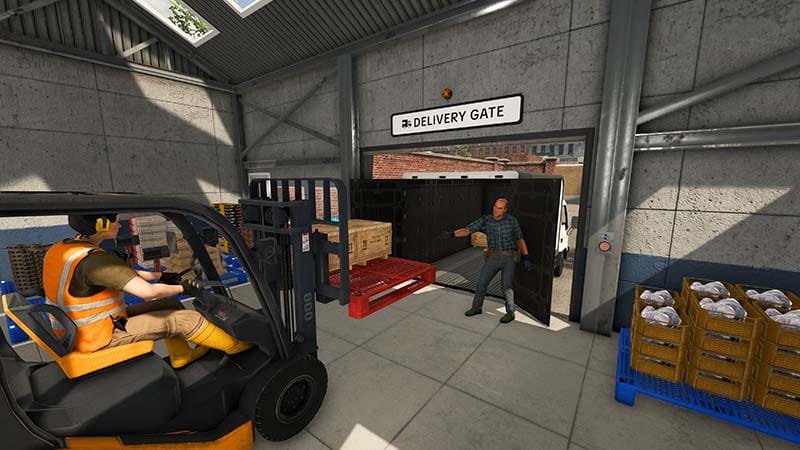 Interface screen showing equipment upgrades and industrial progression options