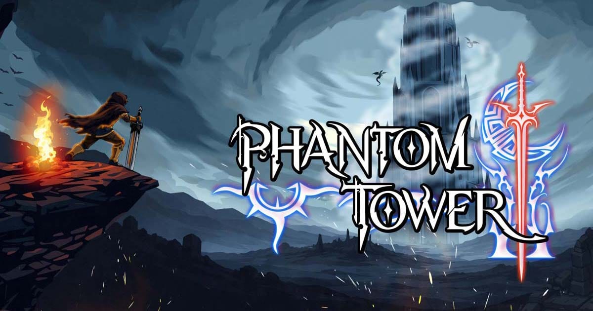 Promotional artwork showing adventurers battling enemies inside a mysterious tower