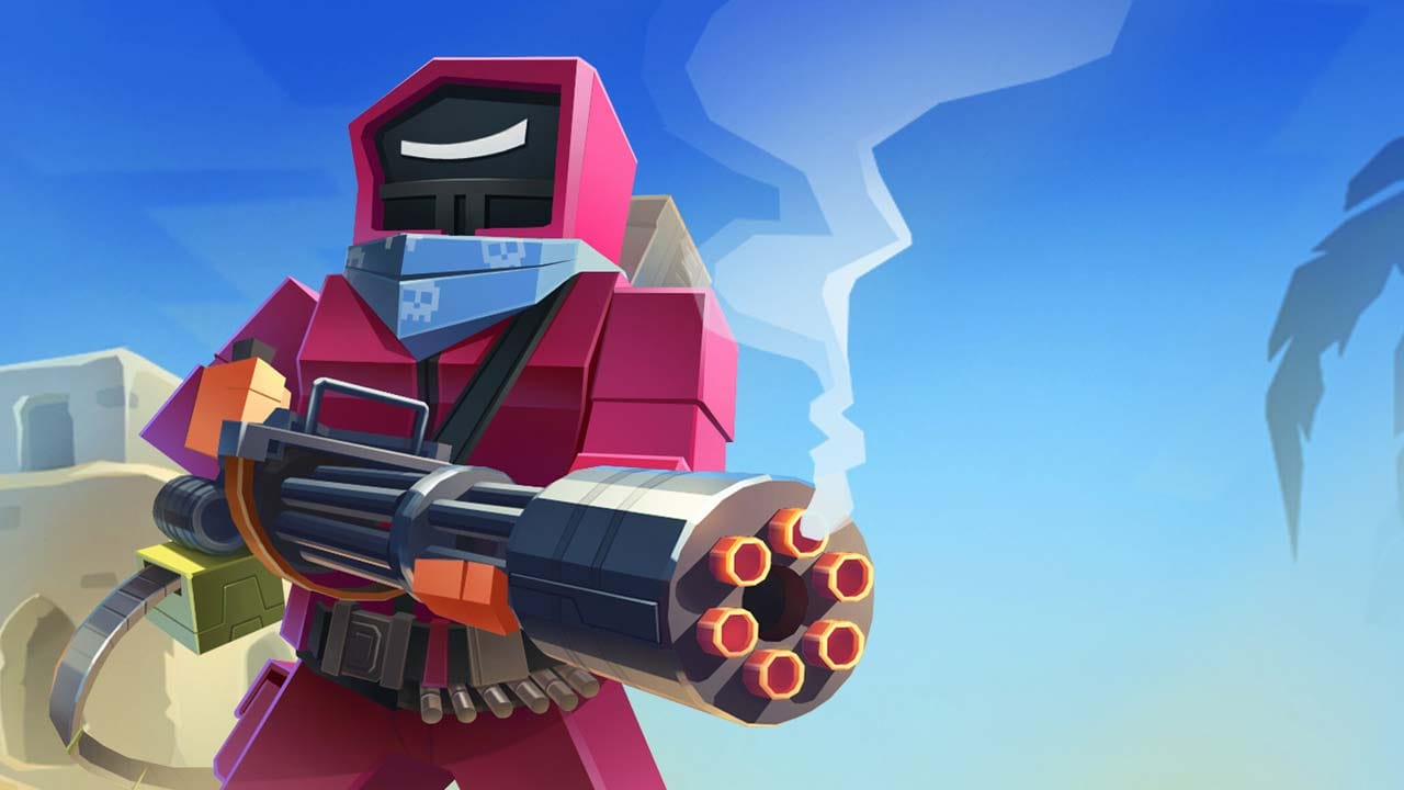 Key art background for Pixel Combat: Zombie Shooter featuring pixel-style apocalypse themes