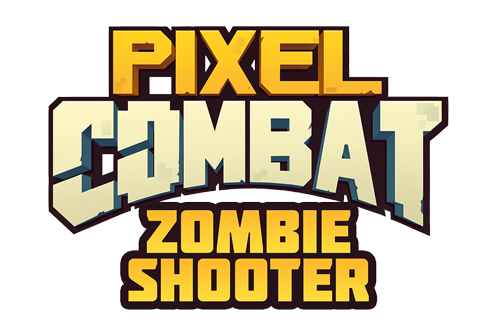 Official logo for Pixel Combat: Zombie Shooter, a retro 3D survival FPS by Avega Inc.