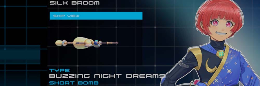 Wide cinematic sci-fi scene depicting arcade-style bullet hell combat across multiple stages