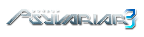 Psyvariar 3 title logo with bold arcade typography representing a bullet hell shoot 'em up